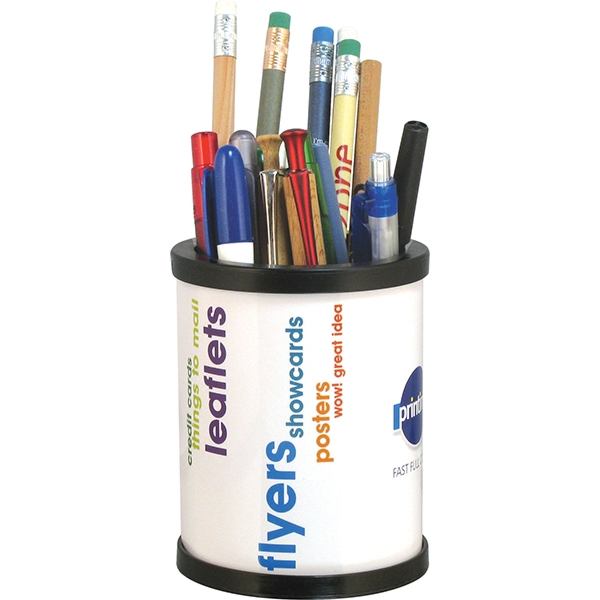 Pen pot recycled plastic & recycled paper